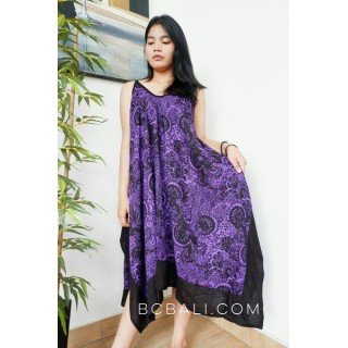 hand printing rayon batik long dress fashion clothing made bali